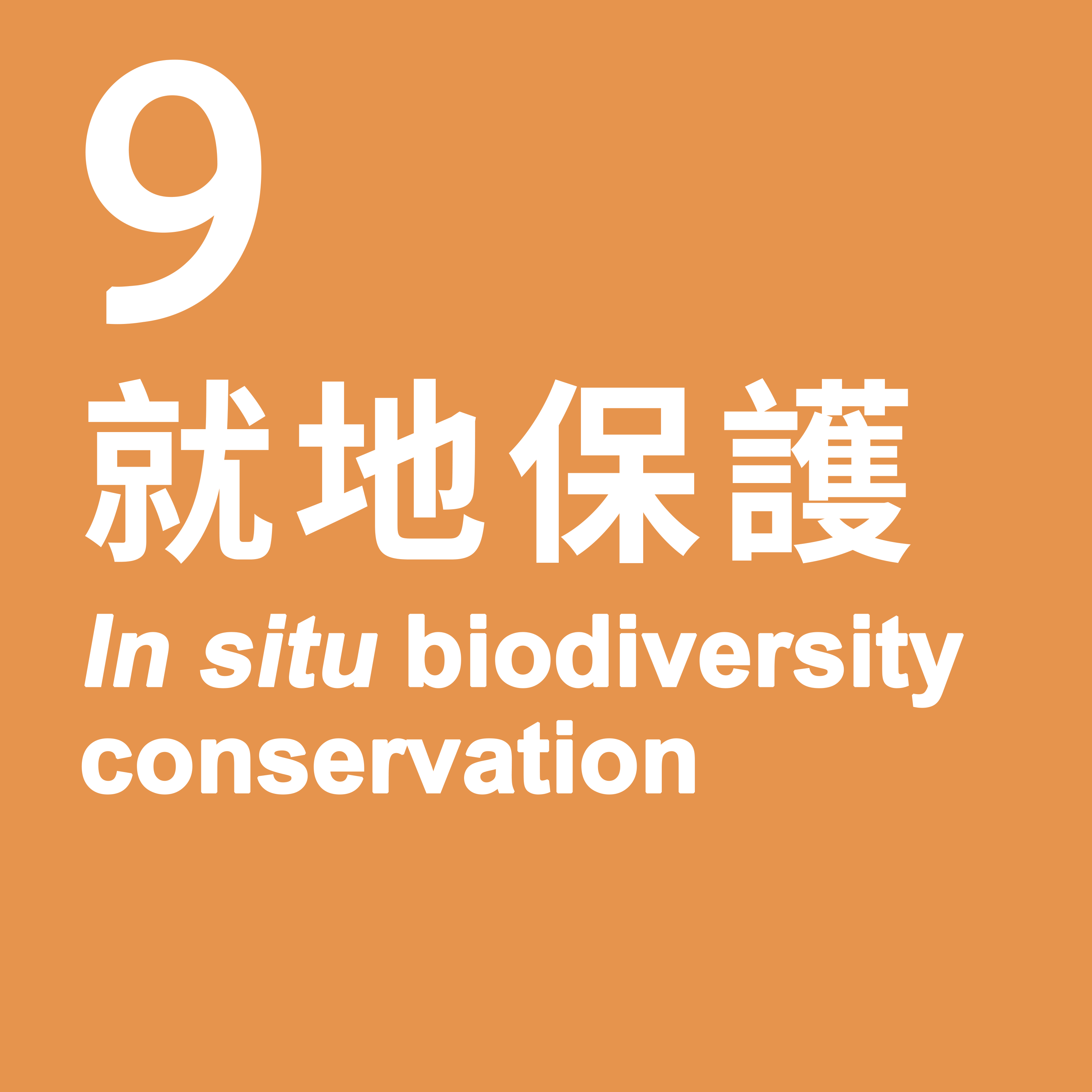9. In situ biodiversity conservation